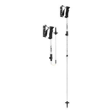 leki usa lhasa fx ta trekking poles in white alto dark grey pair demo view