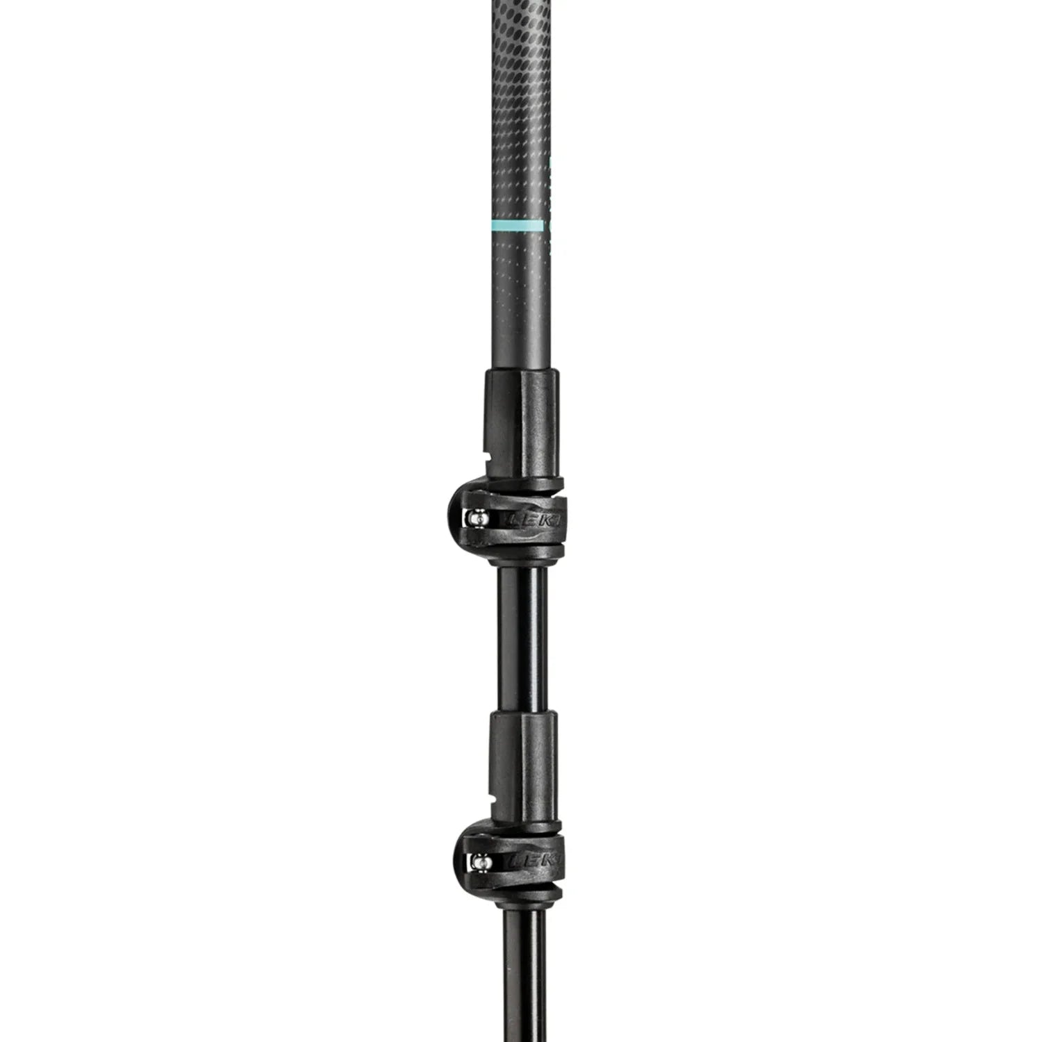 leki usa lhasa trekking poles in light blue anthracite white shaft adjustable view