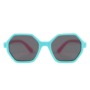 Little Sunnie Baby Fin Sunglasses in baby blue, front view