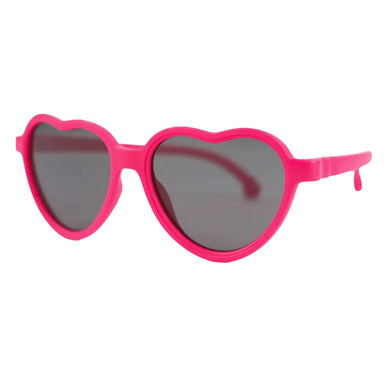 Little Sunnie Baby Jamie Heart Shaped Sunglasses in pink, front side view