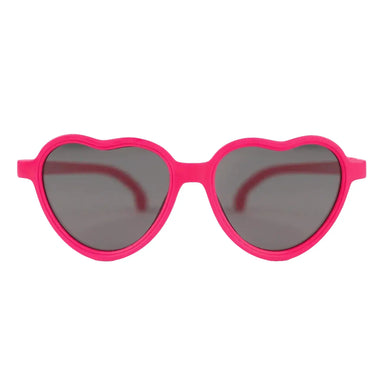 Little Sunnie Baby Jamie Heart Shaped Sunglasses in pink, front view