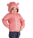 L.L. Bean Kid's Fleece-Lined Insulated Jacket in Field Rose, front view on model
