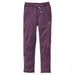 L.L. Bean K's Mountain Fleece Pants, Plum Grape Heather, front view flat 