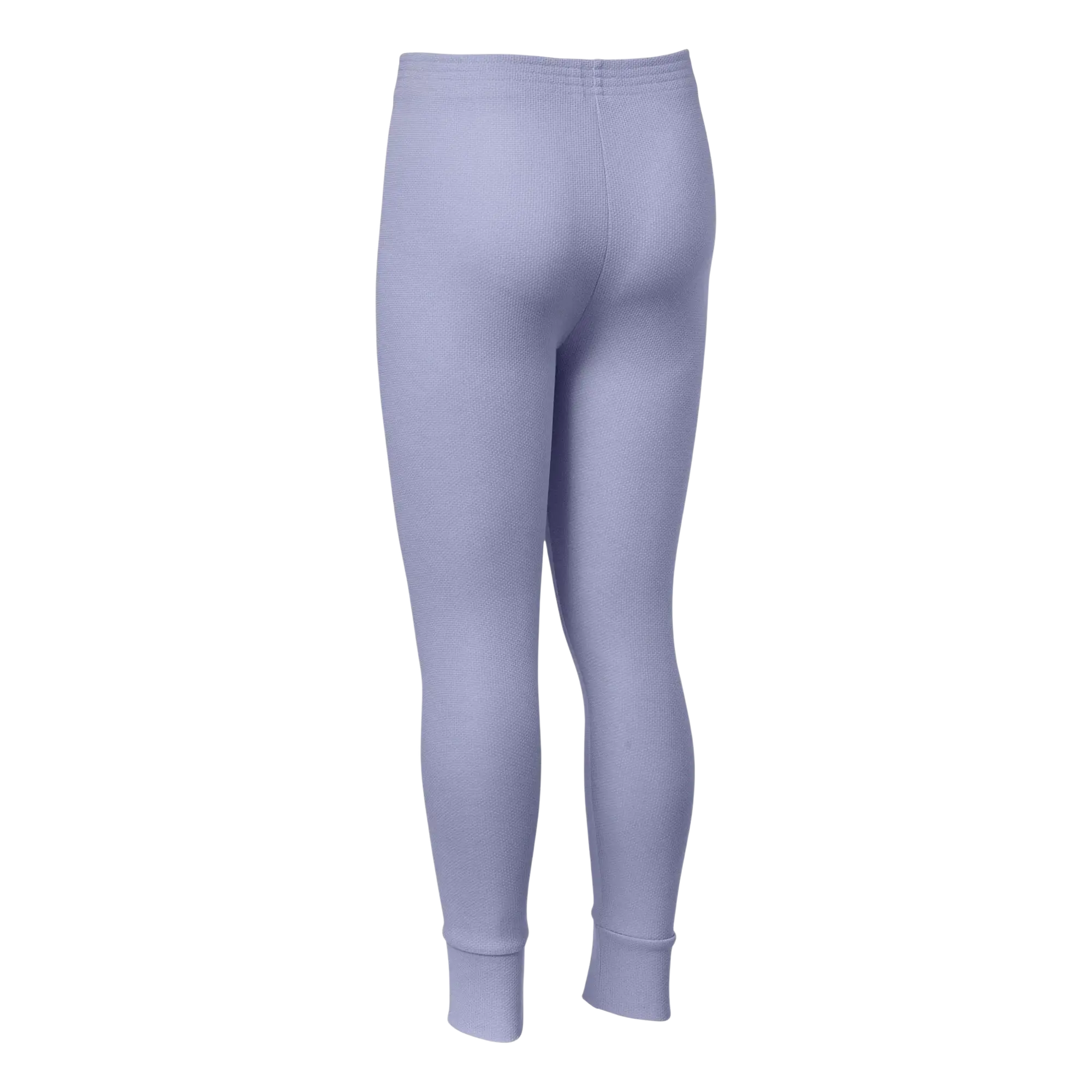 LL Bean Kid's Wicked Warm Midweight Long Underwear in Light Periwinkle, back view flat