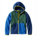 L.L Bean Kids' Mountain Classic Fleece, Hooded Colorblock Deep Green Flat Front