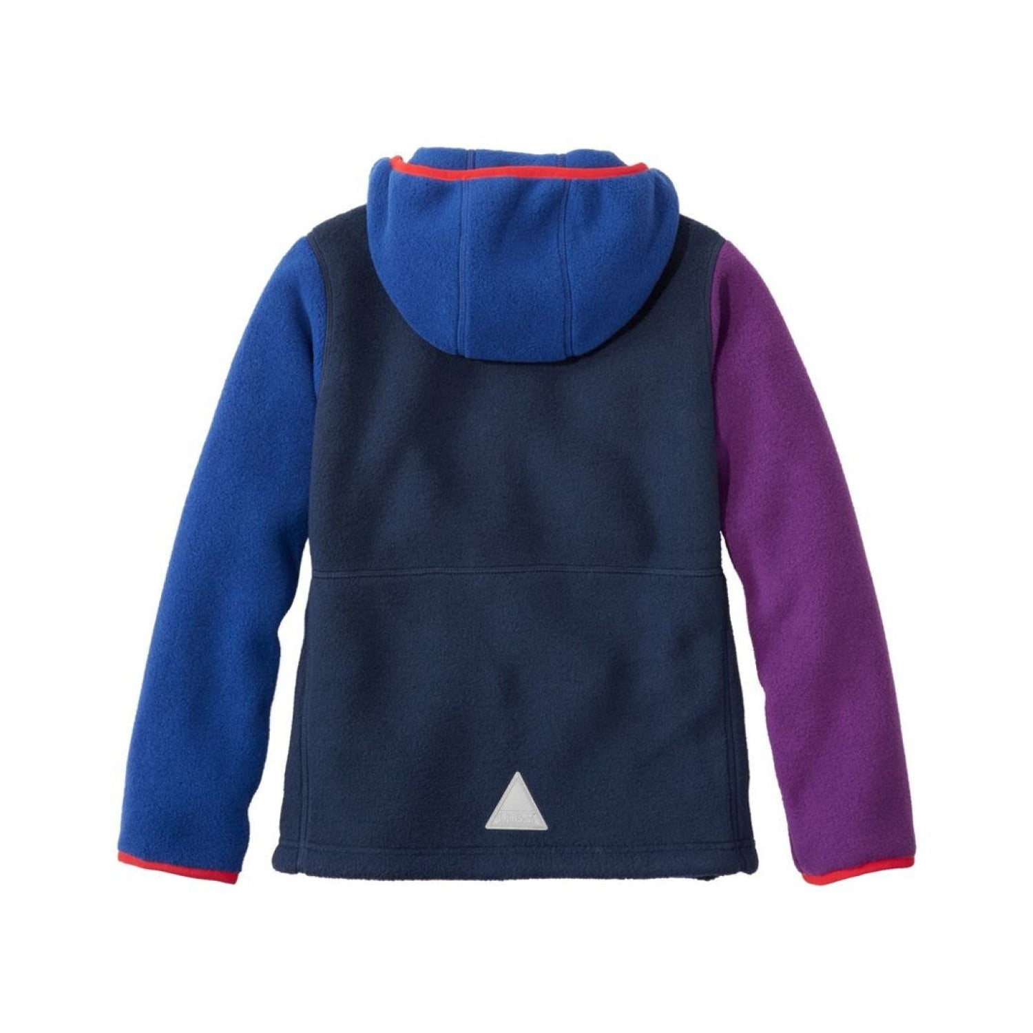 L.L Bean Kids' Mountain Classic Fleece, Hooded Colorblock Nautical Navy Flat Back