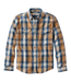 L.L. Bean Men's 1912 Field Flannel Shirt in Barley, front view flat
