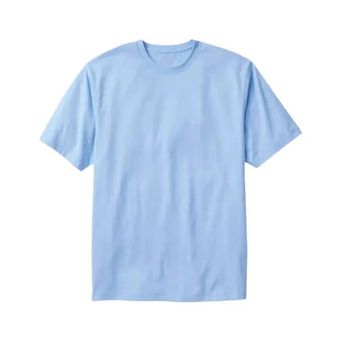 L.L. Bean Men's Carefree Unshrinkable Tee in Lake, front view flat
