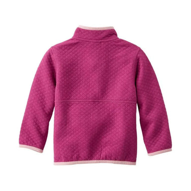 LL Bean Toddler's Quilted Quarter-Snap Pullover shown in the Sugar Plum color option. Back view.