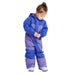 llbean baby cold buster snowsuit in Bright Sapphire/Deep Periwinkle front full body model view