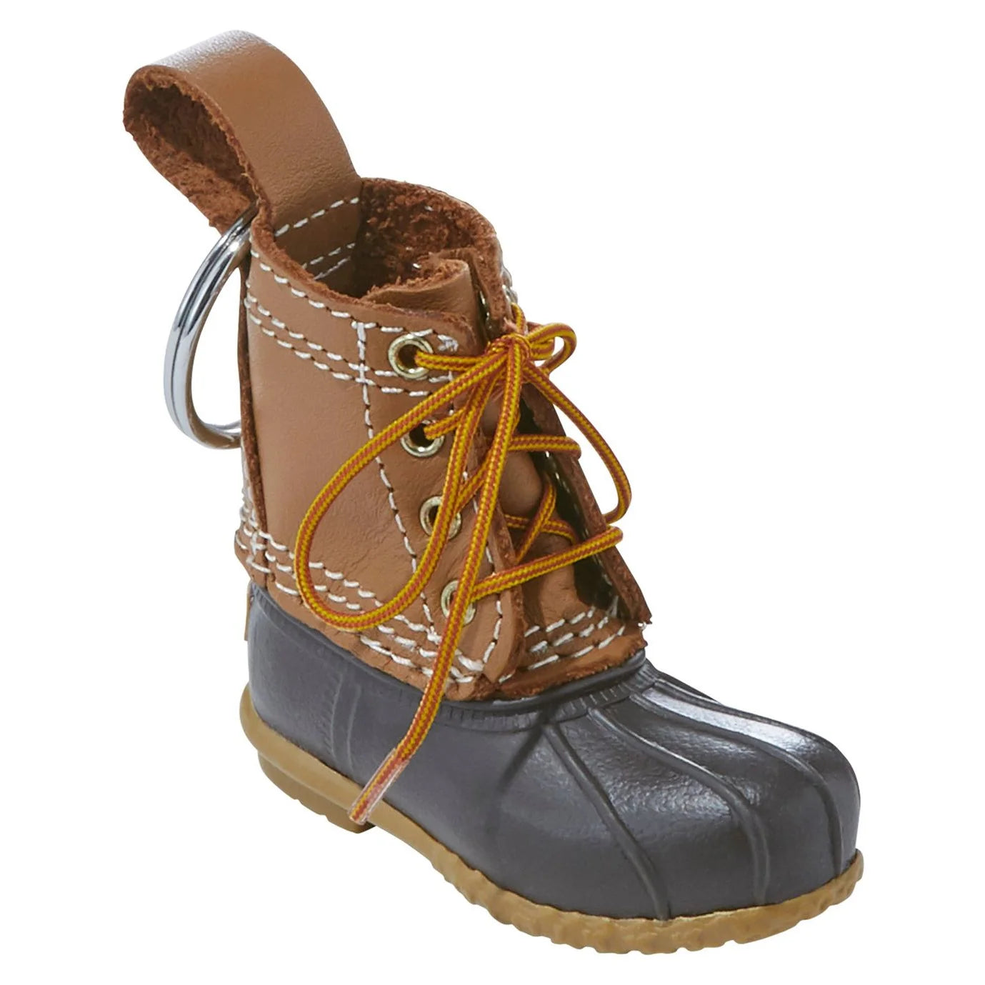 llbean bean boot key chain in tan/brown 