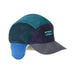 llbean kids corduroy trapper hat in blue/green colorblock front view