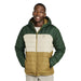 L.L. Bean M's Bean's Down Hooded Jacket, Fatigue Green Balsam, front view on model 