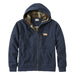 L.L. Bean M's Katahdin Iron Works® Hooded Sweatshirt, Flannel-Lined, Navy Saddle, front view flat