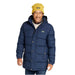 llbean mens mountain classic down parka in nautical blue front model view