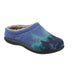 L.L. Bean W's Daybreak Scuffs, Blue Ombre Trees, front and side view 