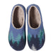 L.L. Bean W's Daybreak Scuffs, Blue Ombre Trees, top view of pair