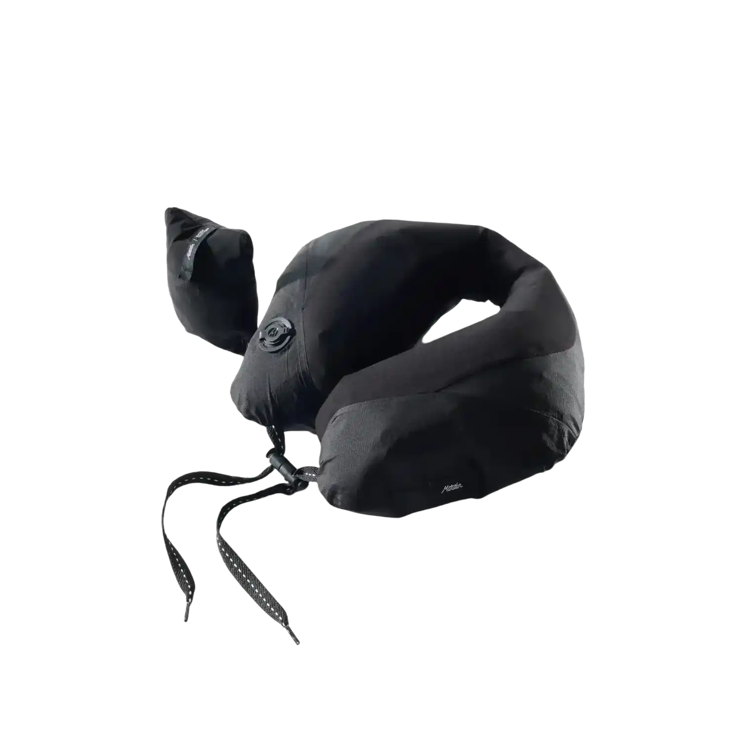 Matador Blackout Travel Pillow in Black, view of pillow and case