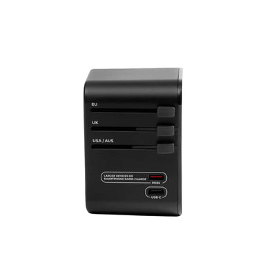 Matador Global Travel Adapter in black, right side view