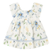 Mayoral Baby Printed Dress in sky, back view
