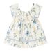 Mayoral Baby Printed Dress in sky, front view