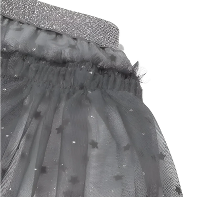 Mayoral Baby Tulle Skirt in lead, upclose detail