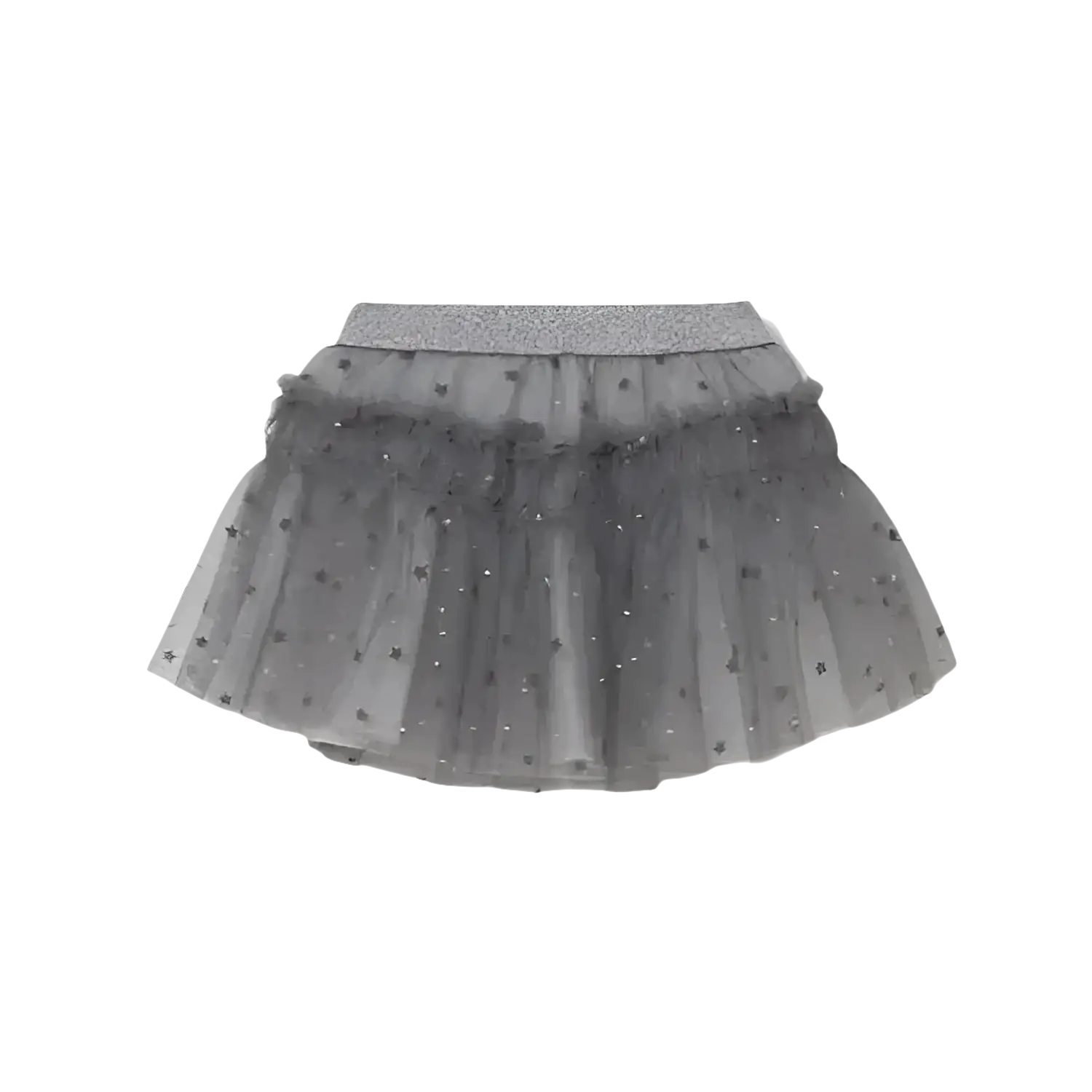 Mayoral Baby Tulle Skirt in lead, flat front view