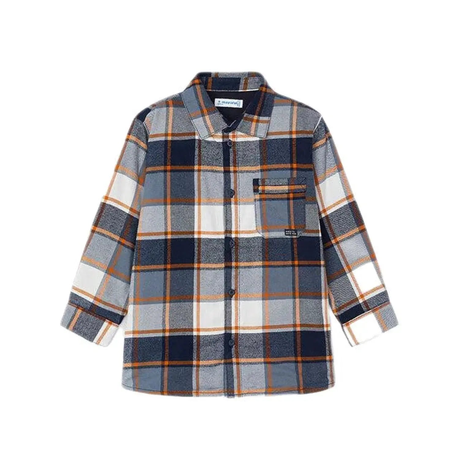 Mayoral Boy's Checked Overshirt Carrot Flat Front