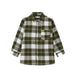 Mayoral Boy's Checked Overshirt Moss Flat Front