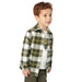 Mayoral Boy's Checked Overshirt Moss Model Side