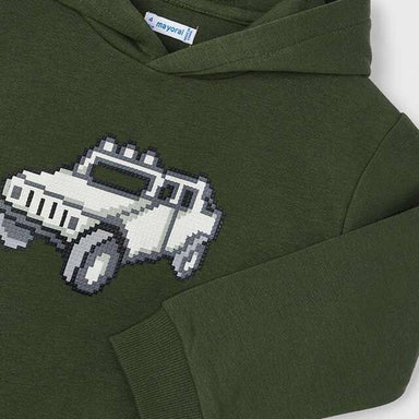 Mayoral Boys's Printed Pullover Moss Detail