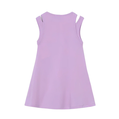Mayoral Girl's Cut Out Dress in lilac, back view
