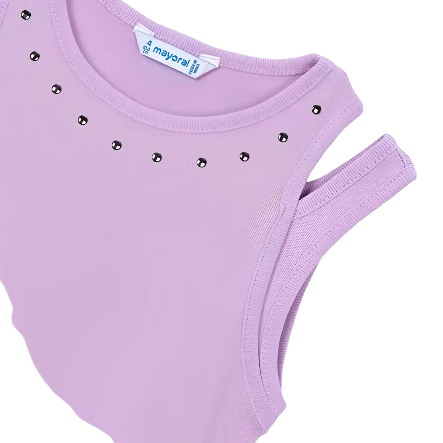 Mayoral Girl's Cut Out Dress in lilac, front detail view