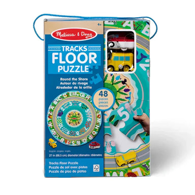Melissa & Doug Round the Shore Tracks Floor Puzzle 48 Pieces in box