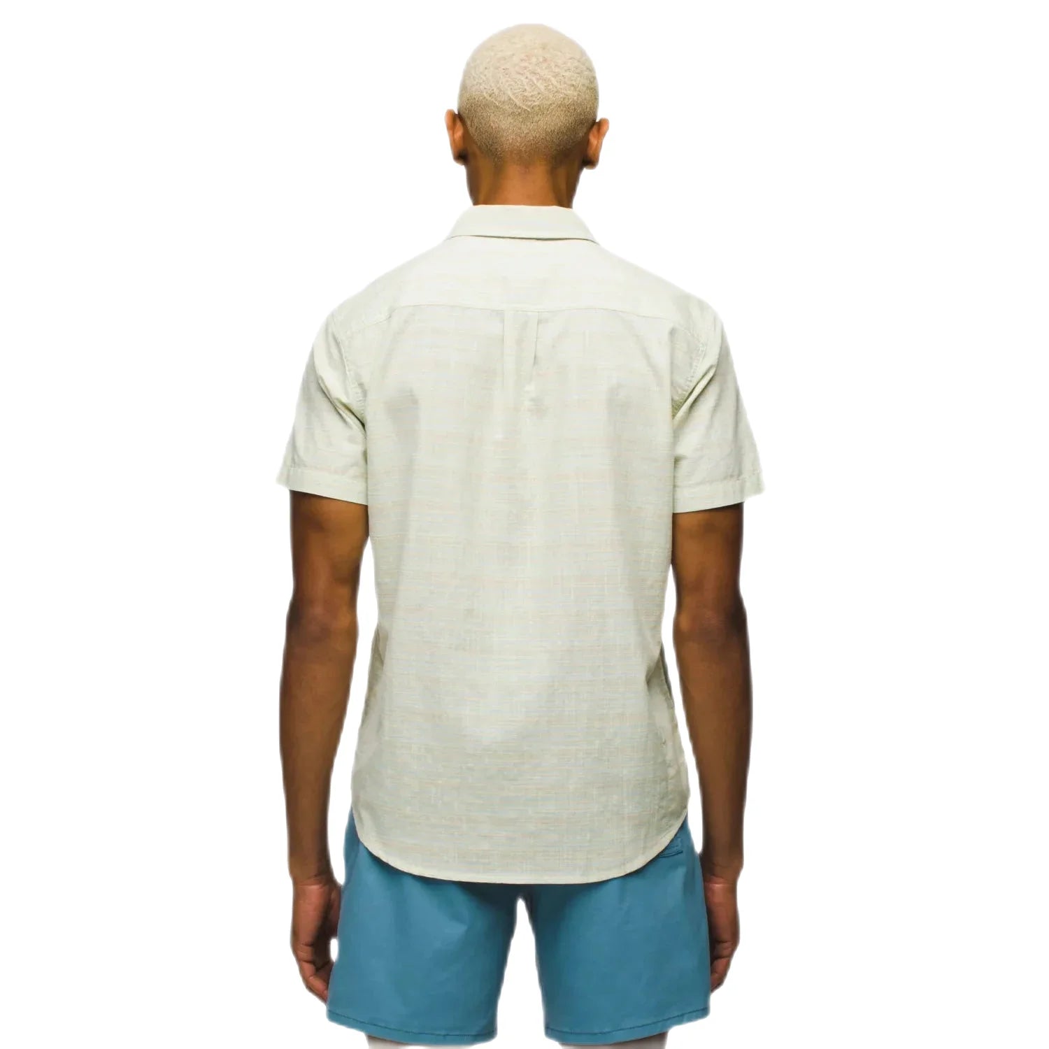 Prana Men's Groveland Shirt Pale Aloe Model Back