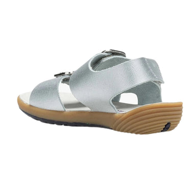 Merrell K's Bare Steps® Sandal, Silver, back and side view 