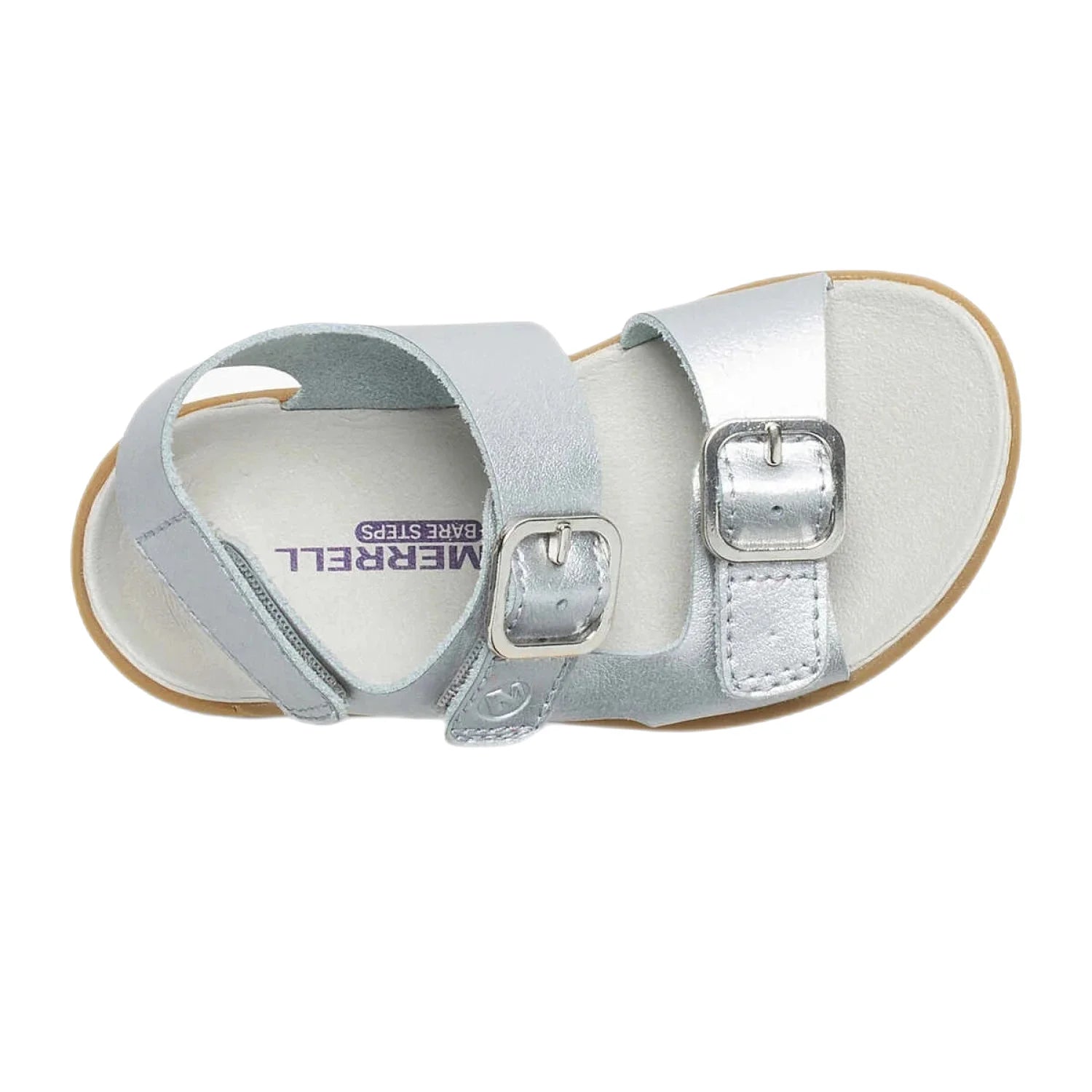 Merrell K's Bare Steps® Sandal, Silver, top view 