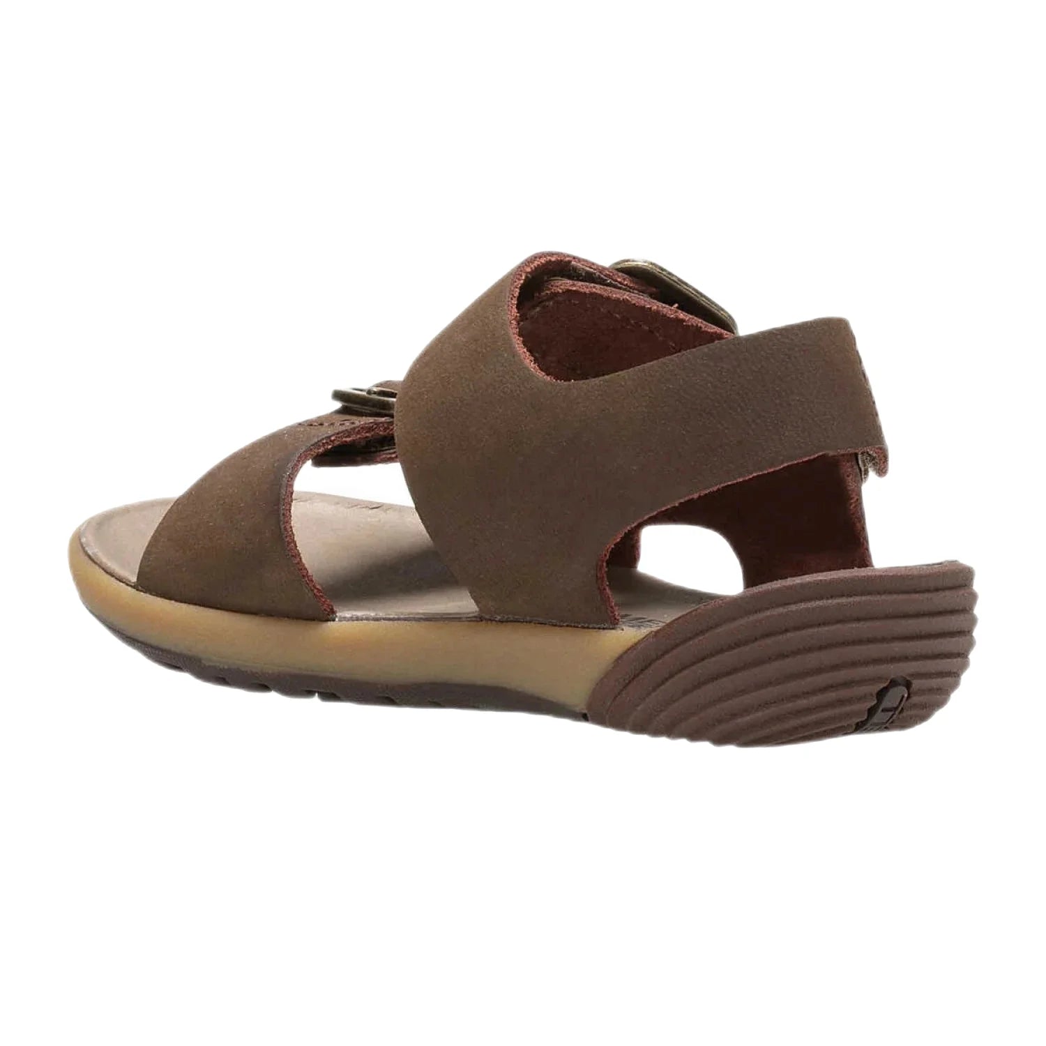 Merrell K's Bare Steps® Sandal, Brown, back and side view 