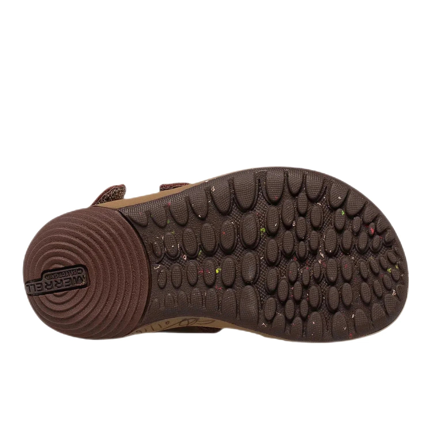 Merrell K's Bare Steps® Sandal, Brown, bottom view 
