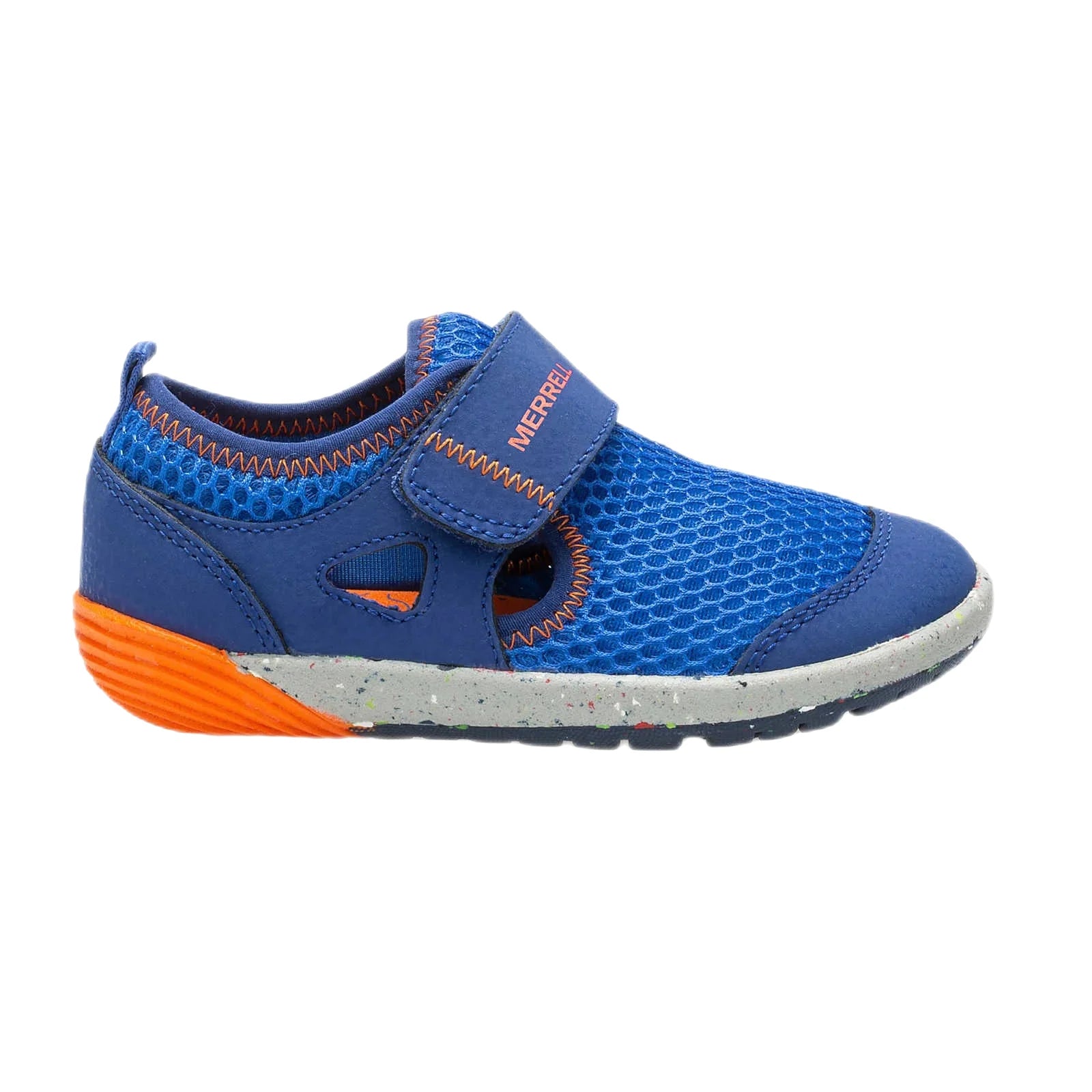 Merrell K's Bare Steps® H2O Sneaker, Blue Orange, side view 
