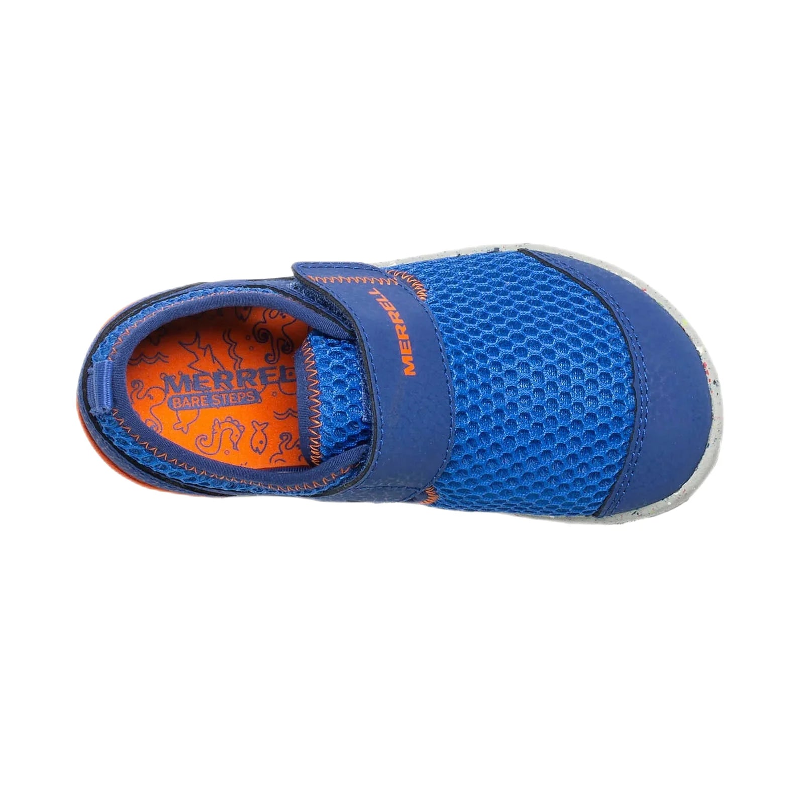 Merrell K's Bare Steps® H2O Sneaker, Blue Orange, top view 