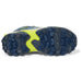 Merrell Kid's Moab Speed 2 Mid Waterproof in navy & hi-vis, sole view