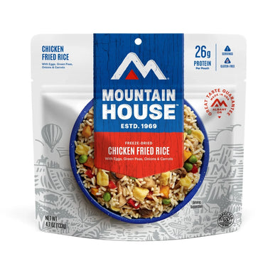 Mountain House Freeze Dried Chicken Fried Rice pouch, front view