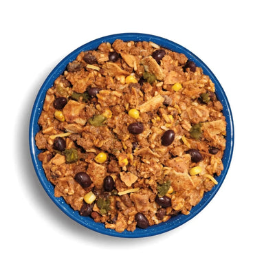 Mountain House Cheesy Beef Enchilada Bowl, top view