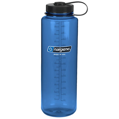 Nalgene 48oz Wide Mouth Sustain Silo Bottle show in the Blue color option.