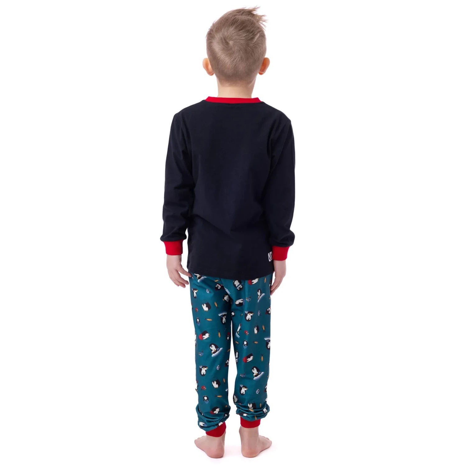 nano kids holiday pajamas set back model view