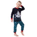 nano kids holiday pajamas set front model view