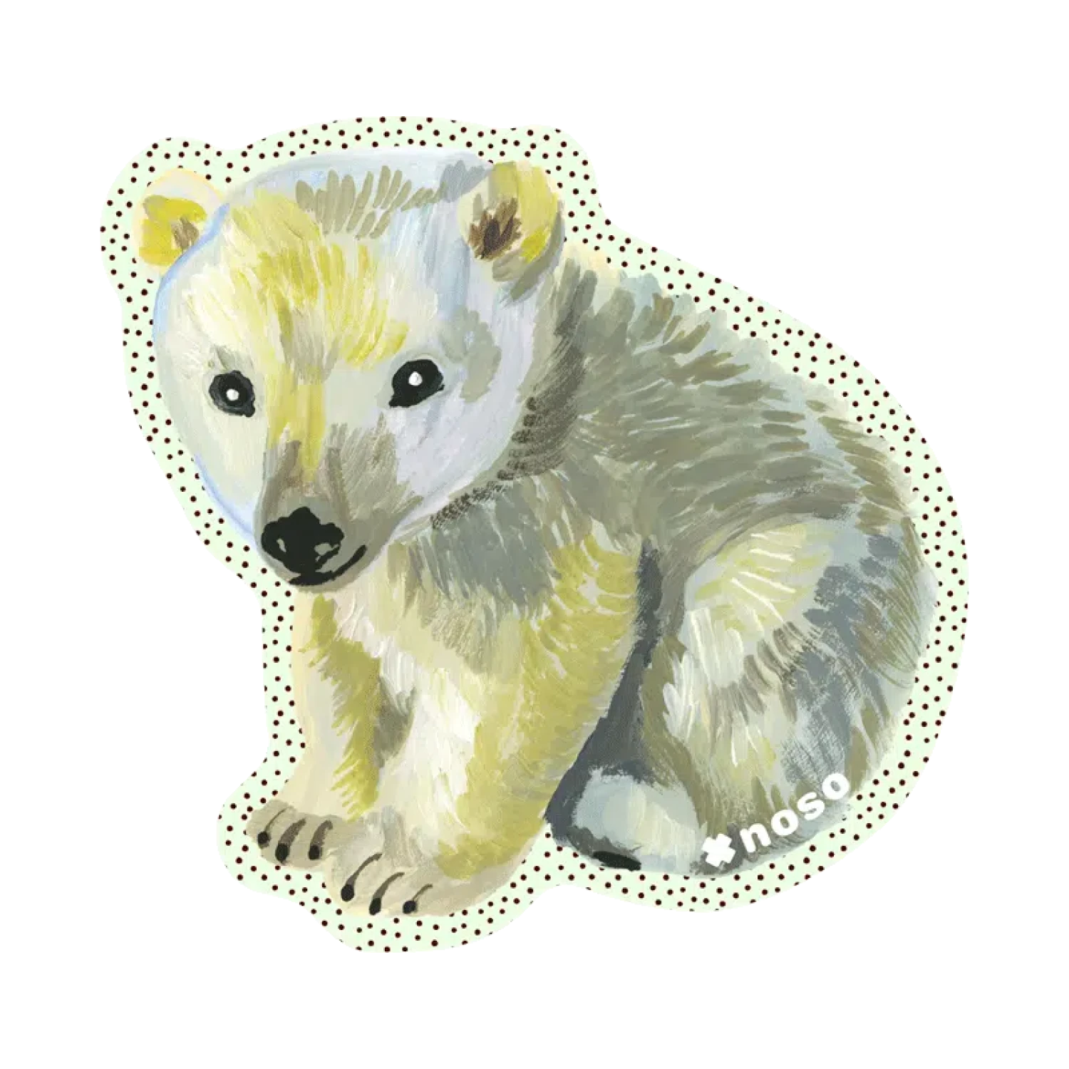 NoSo Gear Repair Patch in gray bear