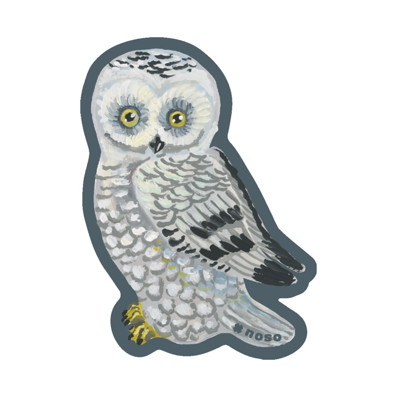 NoSo Gear Repair Patch in white snowy owl