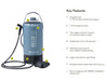 NEMO Helio™ LX Portable Pressure Shower in fortress & silt, features view